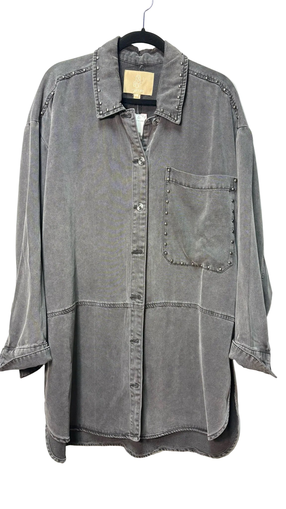 Size L Black Stud Trim Ladies Jacket
