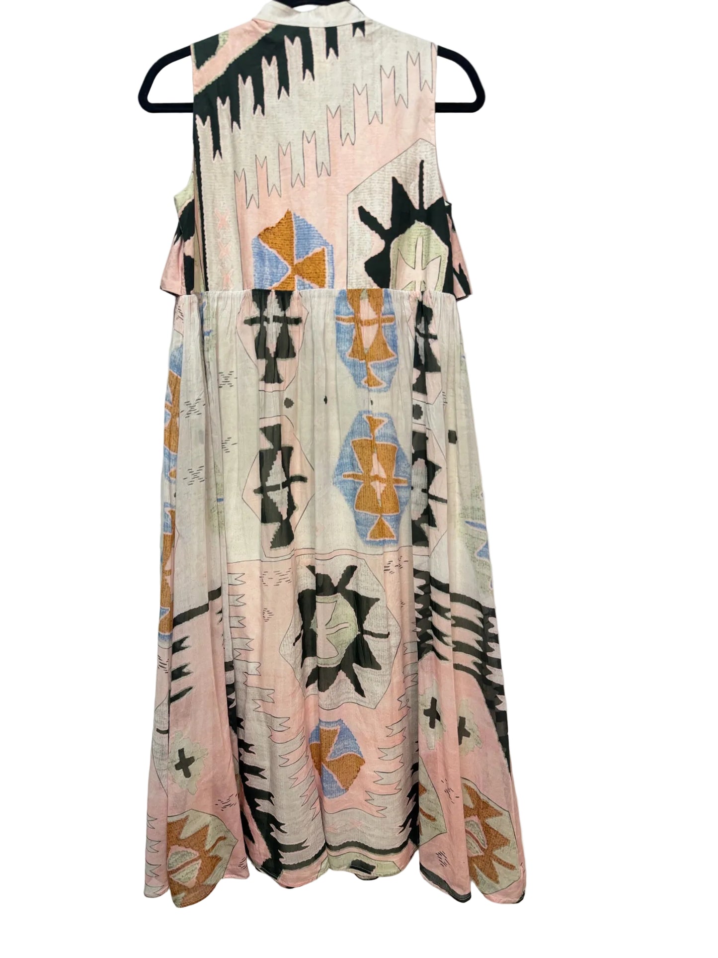 Size 6 Max Mara Pink Multi Abstract Ladies Dress
