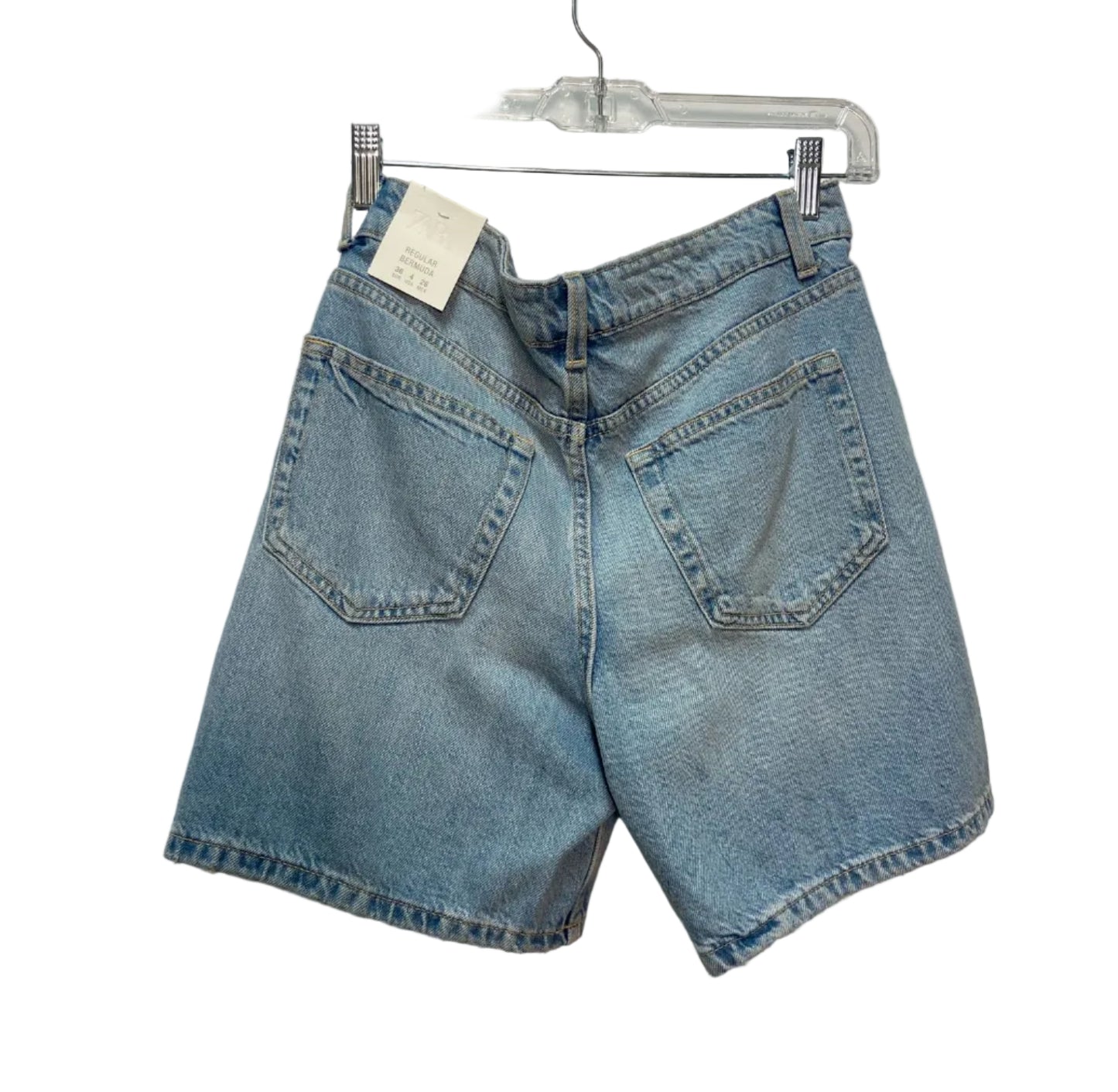 Size 4 Zara Light Blue Denim Ladies Brand New Shorts