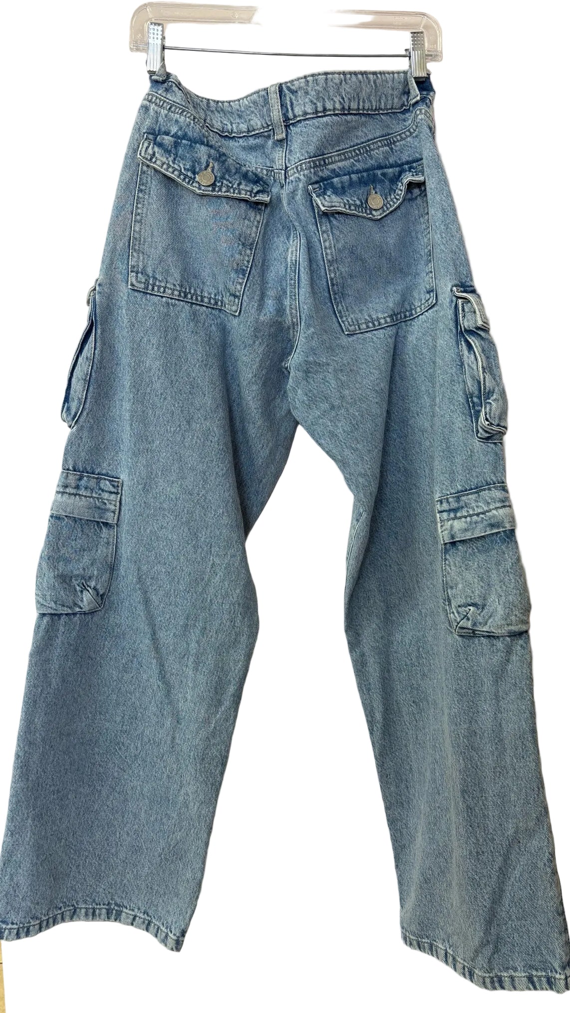 Size 9 Garage Blue Denim Ladies CARGO Pants