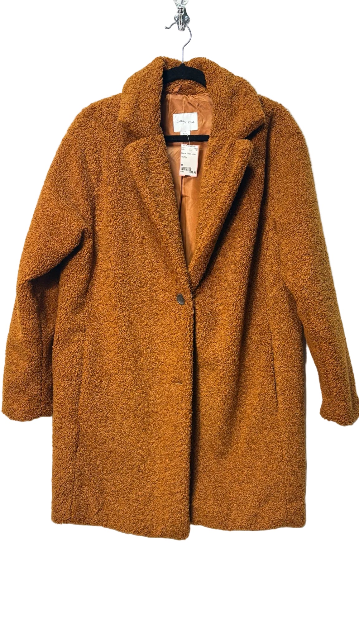 Size M Caramel Sherpa Ladies Jacket