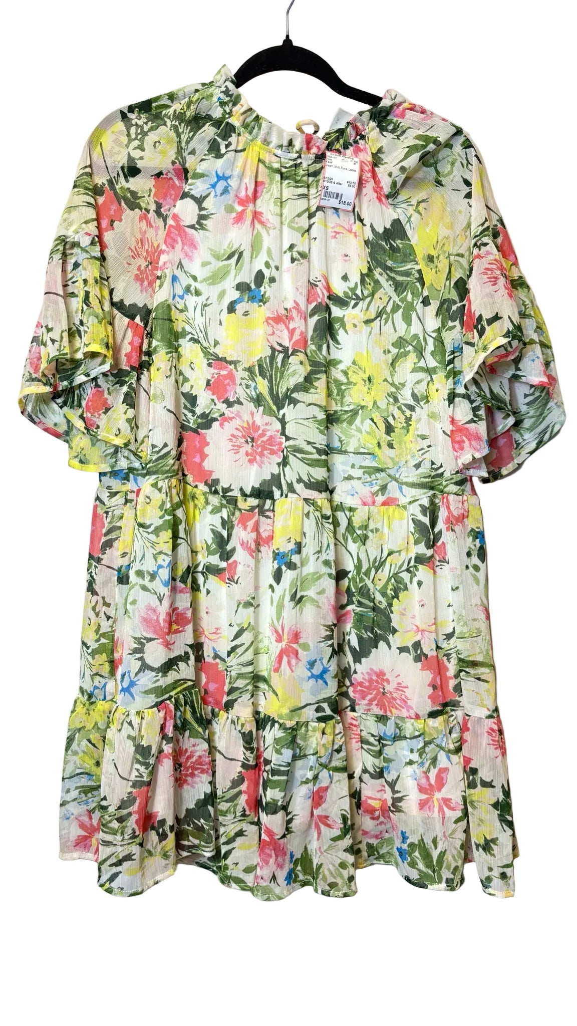 Size XS H & M Cream Multi Floral Ladies Dress