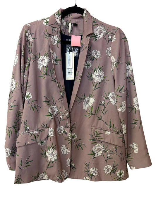 Size 6 Topshop Rose Green Floral Ladies Blazer