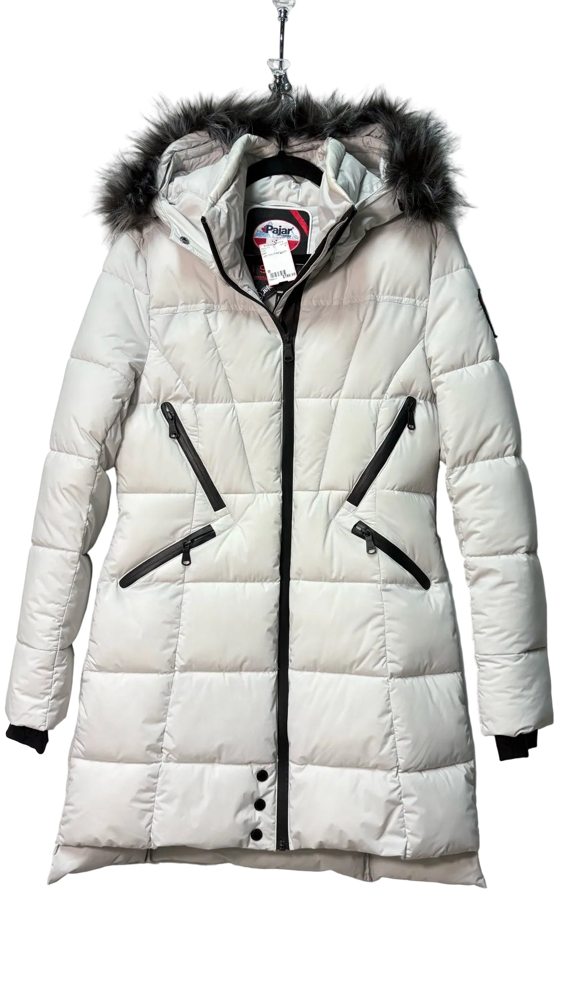 pajar Light Grey Puffer Ladies Coat