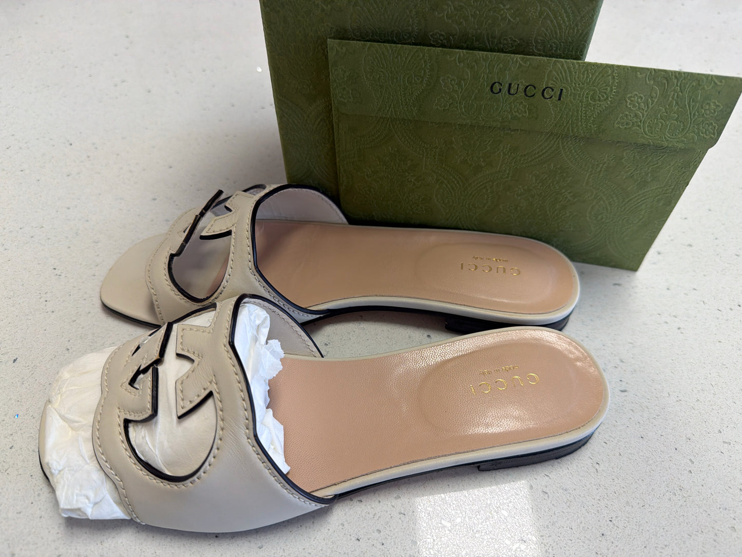 Gucci Cream Ladies Footwear/Ladies
