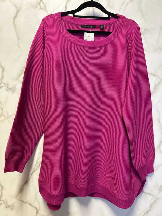 Size 2X Cyrus Fuschia Ladies Top