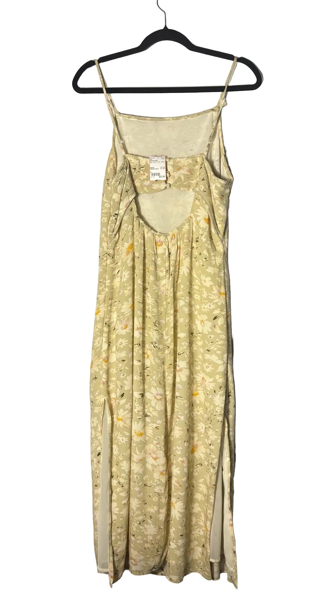 Size L American Eagle sage Cream Floral Ladies Dress