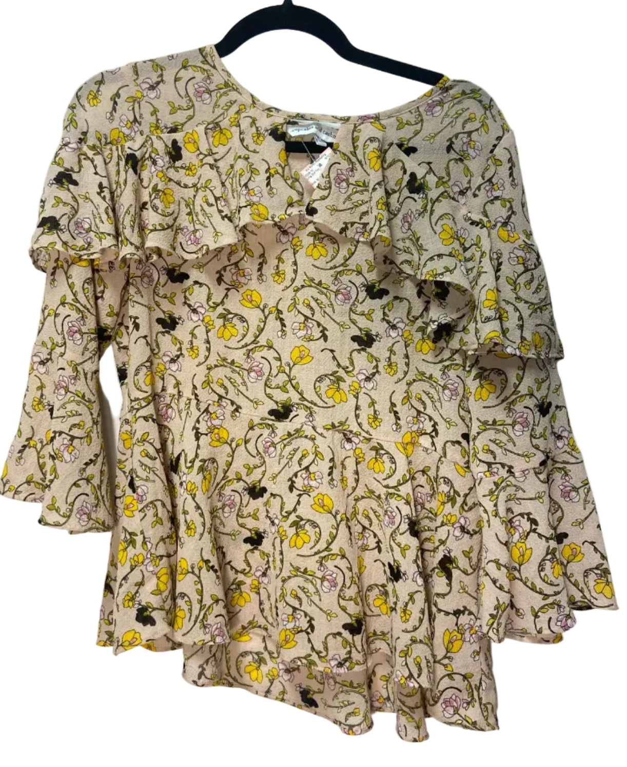 Size S Pink Multi Floral Ladies Long Slvd Top