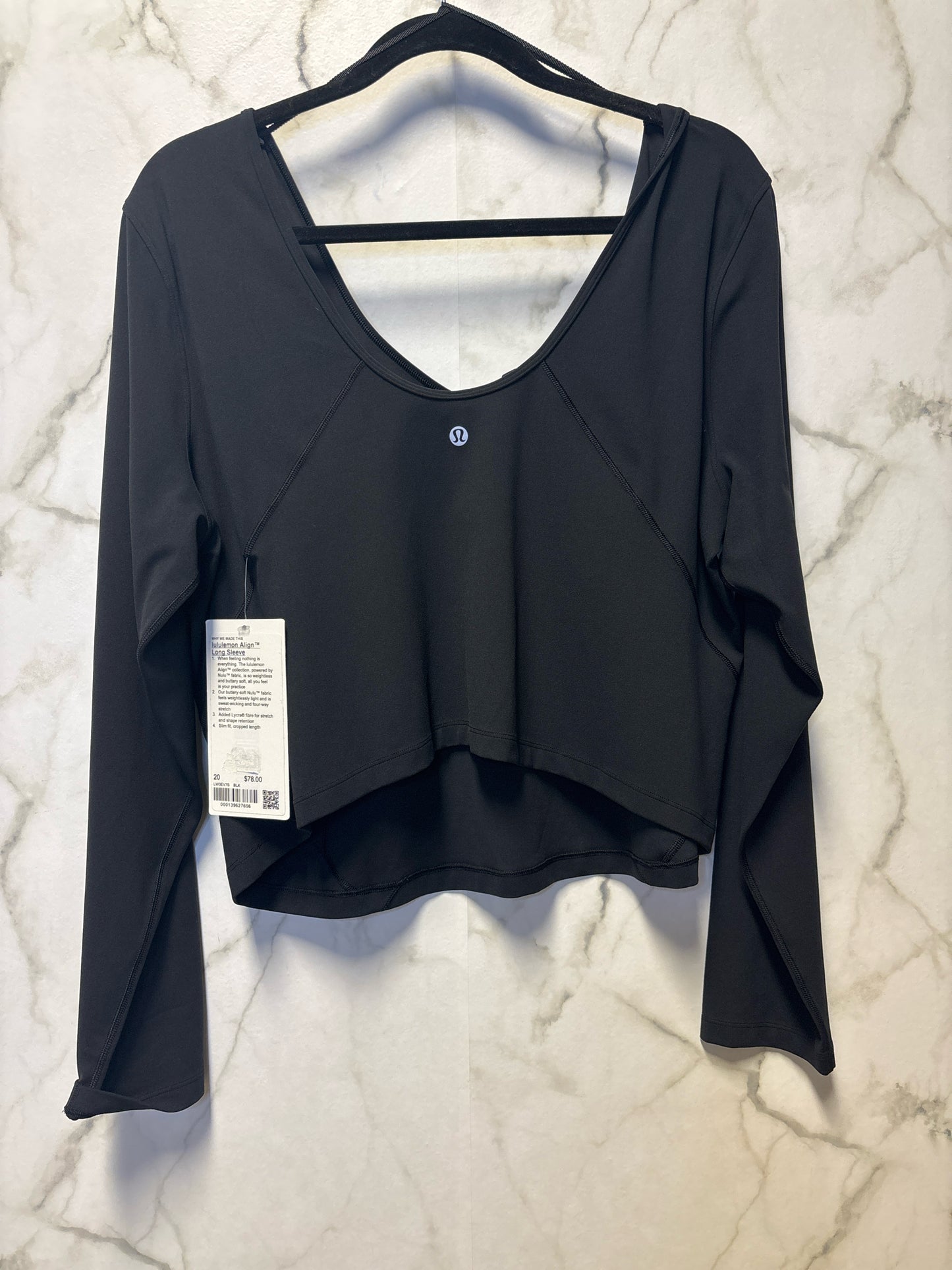Size 20 Lululemon Black Brand New Ladies Top