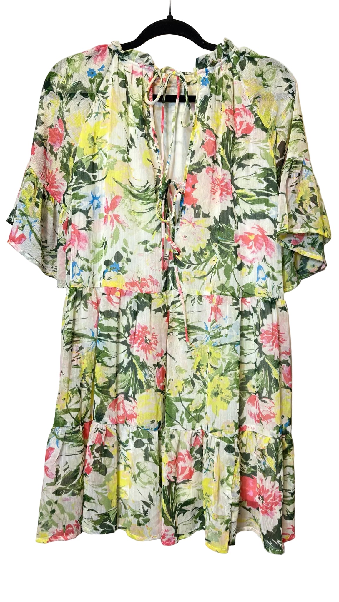 Size XS H & M Cream Multi Floral Ladies Dress