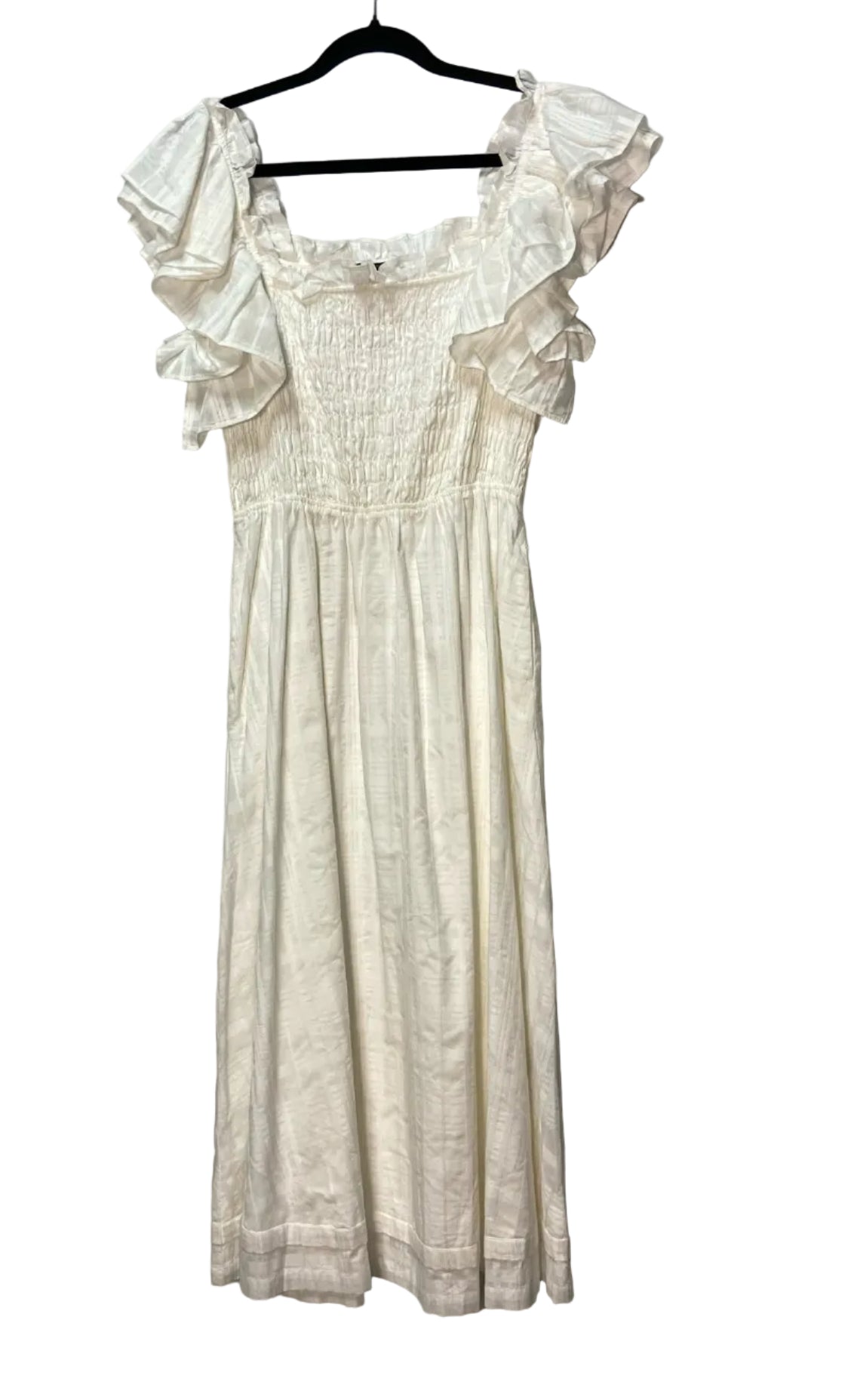 Size S Banana Republic White Smocked Ladies Dress