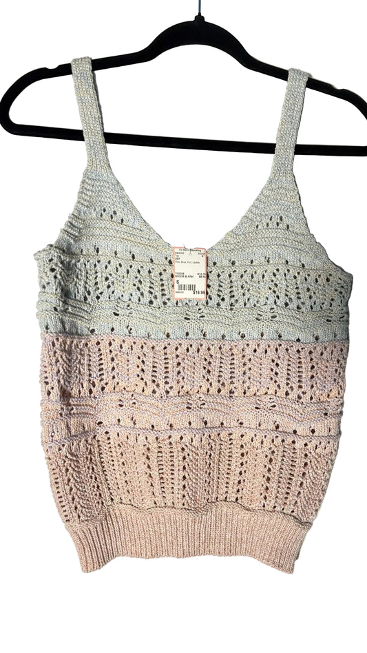 Size S DEX Pink Blue Knit Ladies Top