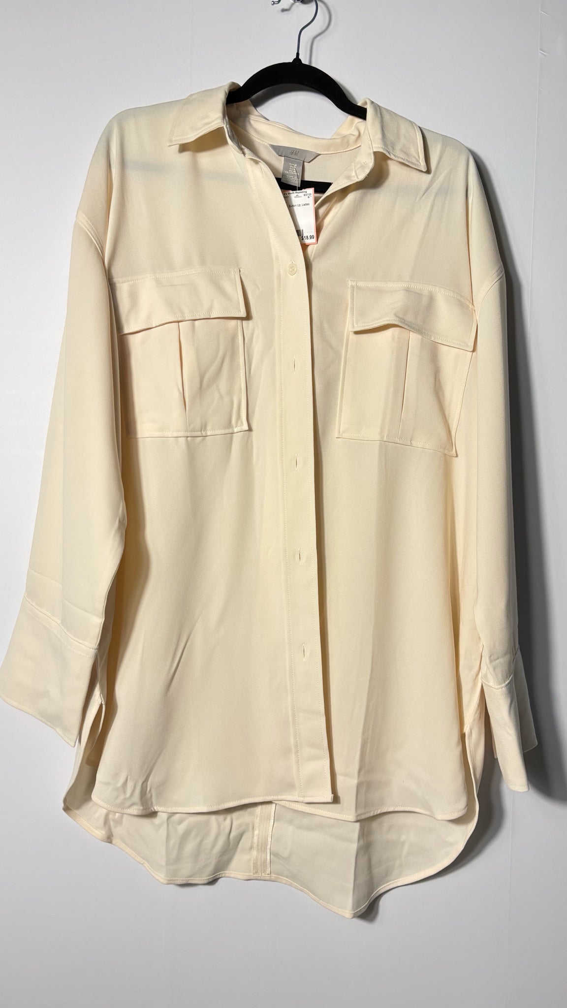 Size M H & M Cream Button Up Ladies Top