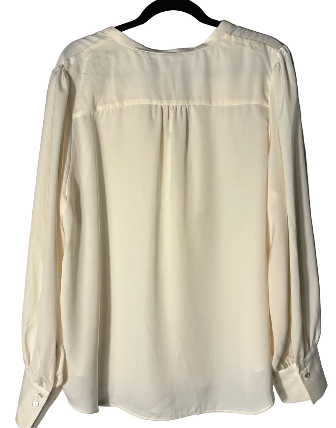 Size XXL RW & CO White Ruffled Ladies Top