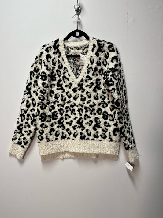 Size S Ugg Cream Black Animal Print Ladies Sweater
