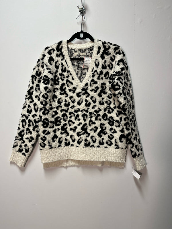 Size S Ugg Cream Black Animal Print Ladies Sweater