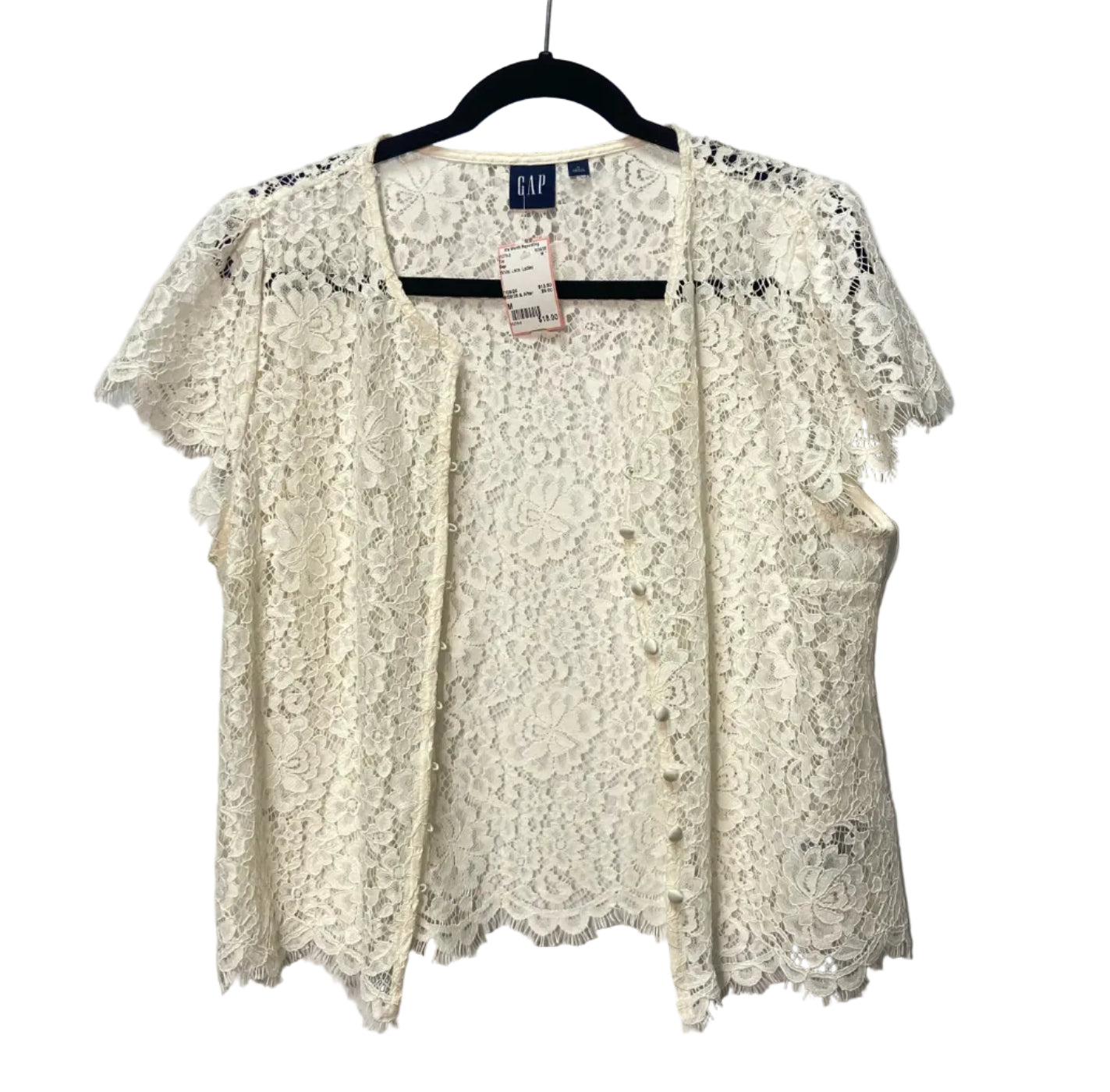 Size M Gap White Lace Ladies Top
