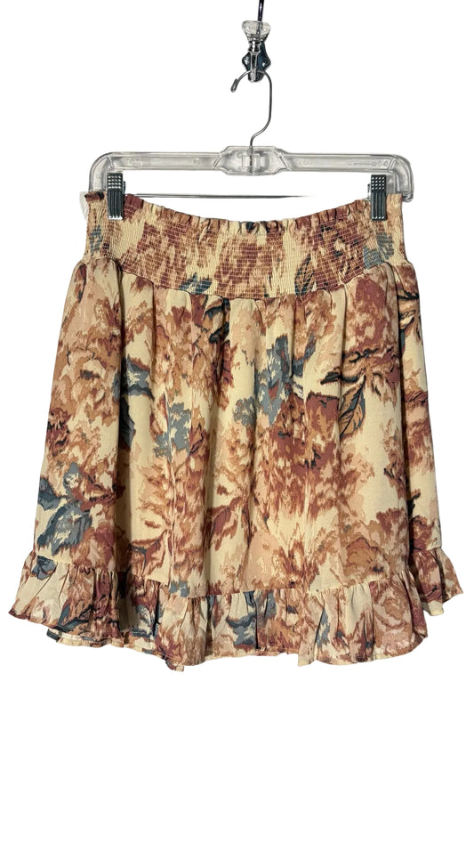 Size M Tan Pink Print Ladies Skirt
