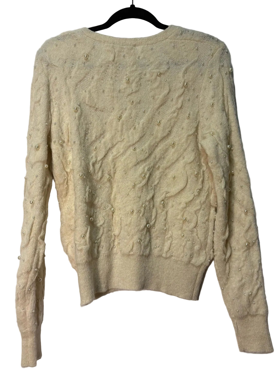 Size M Zara Cream Pearls Ladies Top