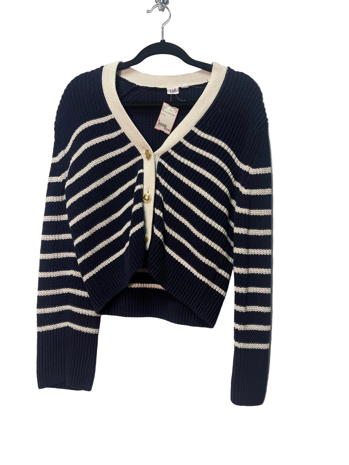 Size S Gap White Navy Stripe Ladies Sweater