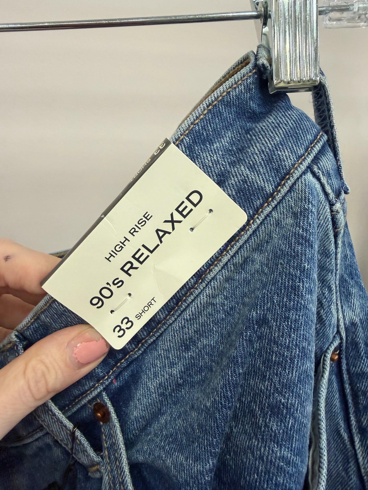 Size 33 Abercrombie Blue Silver Brand New Ladies Jeans