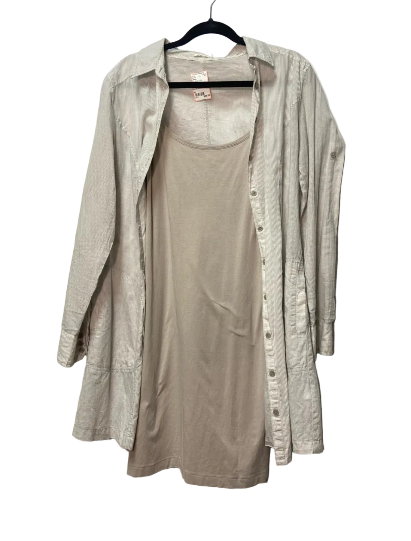 Size M Sandwich Grey Stripe Ladies 2 Part Top