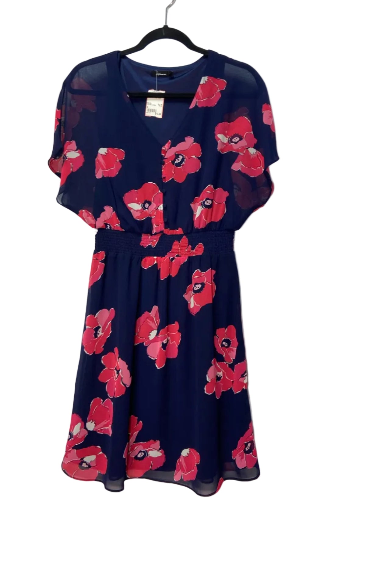 Size S Reitmans Navy Pink Floral Ladies Dress
