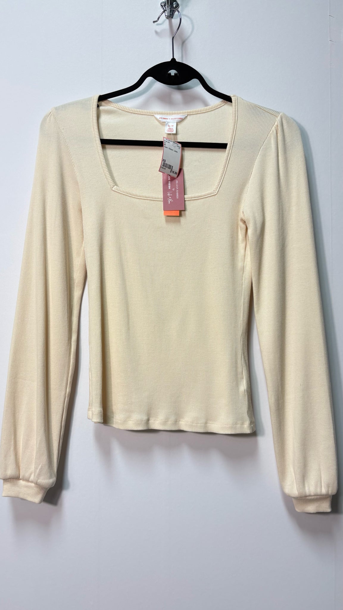 Size XS Joe Cream Ribbed Ladies Top