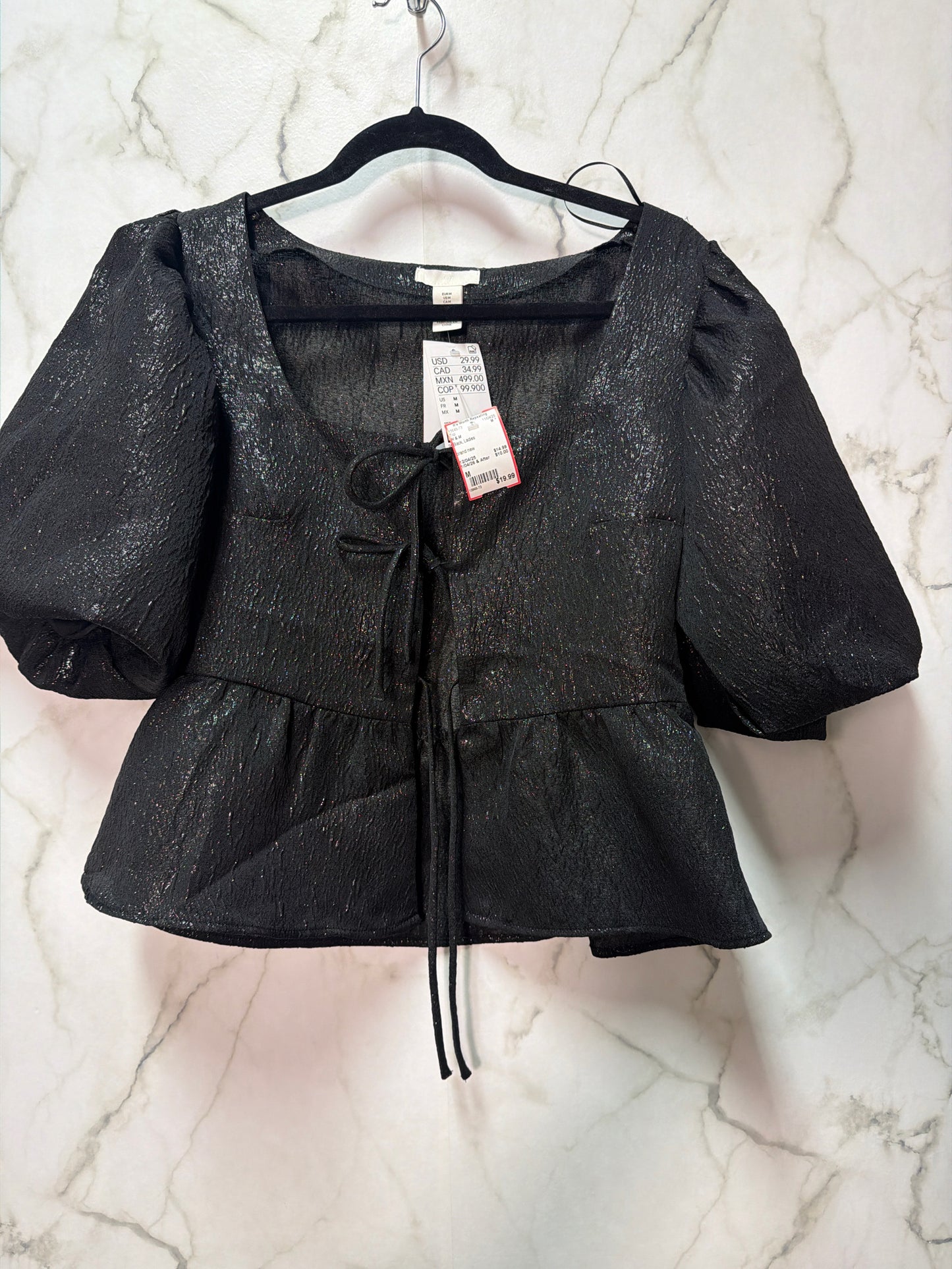 Size M H & M Black Ladies Top