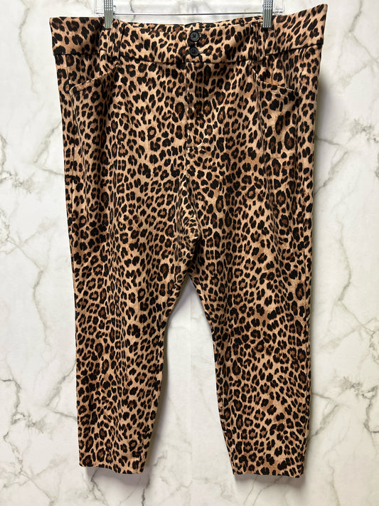 Size 24 Torrid Brown Black Animal Print Ladies Pants