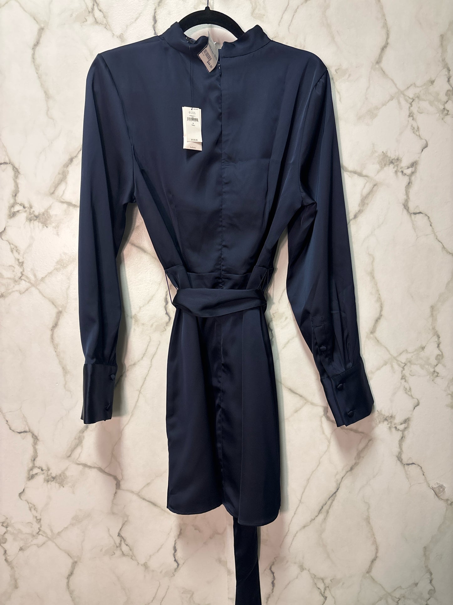 Size 8 Banana Republic Navy Brand New Satin Ladies Dress