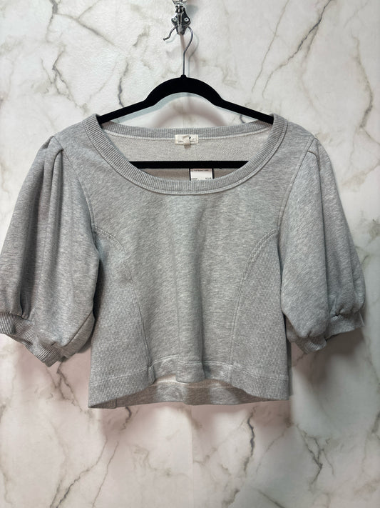 Size S Aerie Grey Puff Sleeve Ladies Top