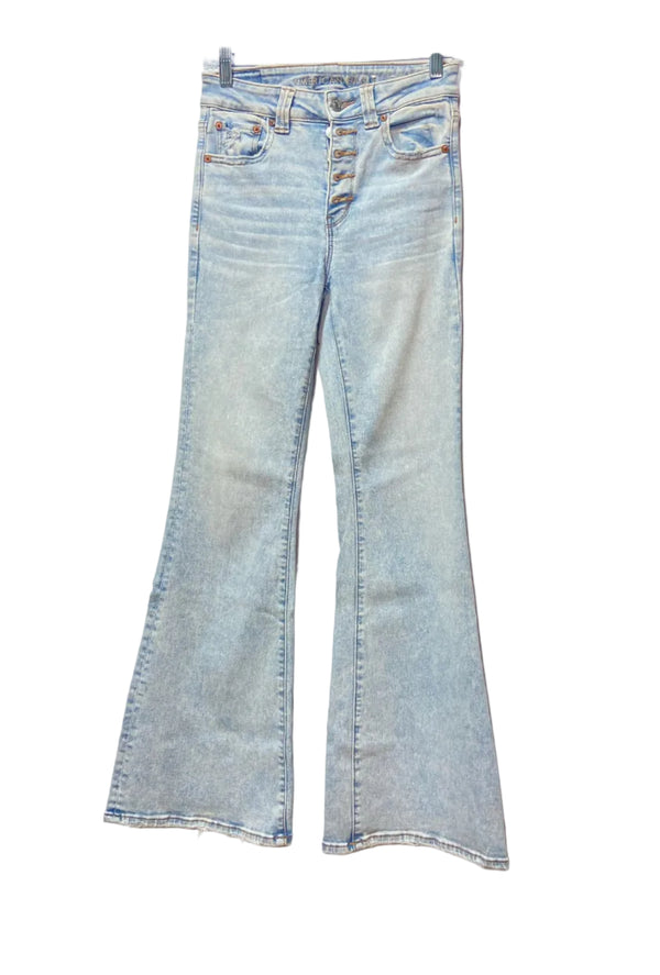 Size 2 American Eagle Blue Denim Ladies Pants