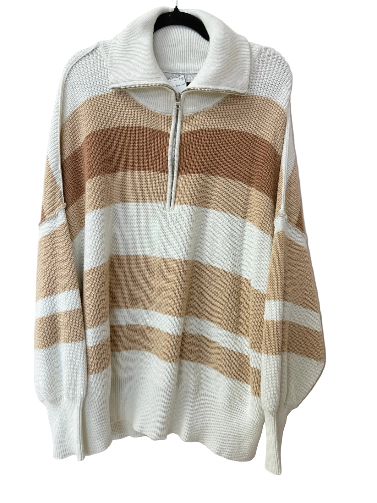 Size XL Aerie White Brown Stripe Ladies Top