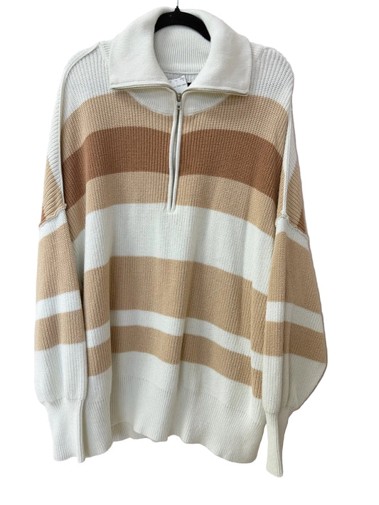 Size XL Aerie White Brown Stripe Ladies Top