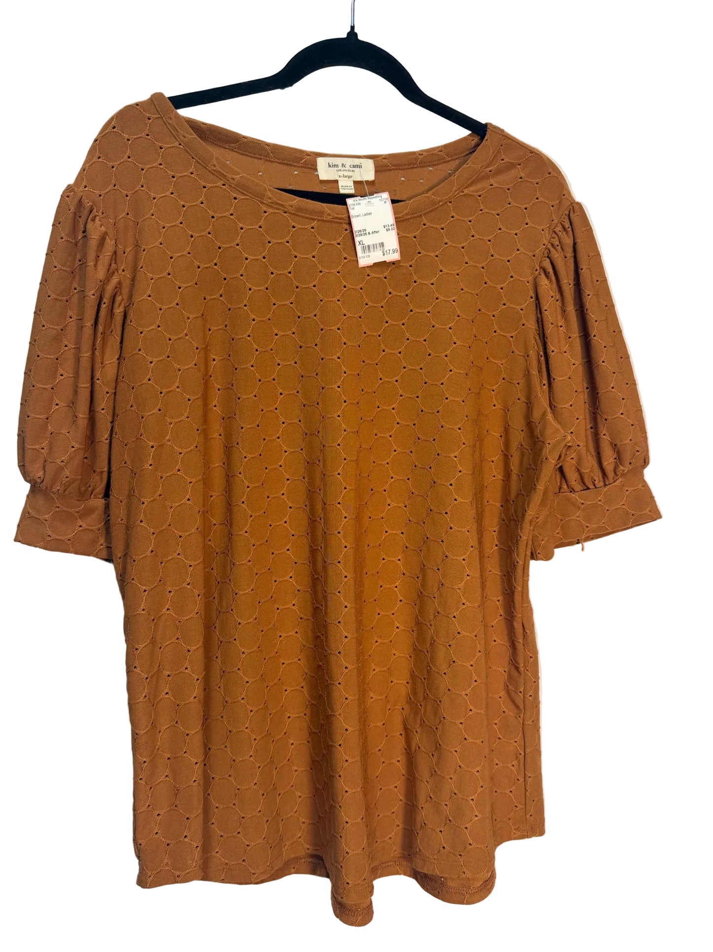 Size XL Brown Ladies Top
