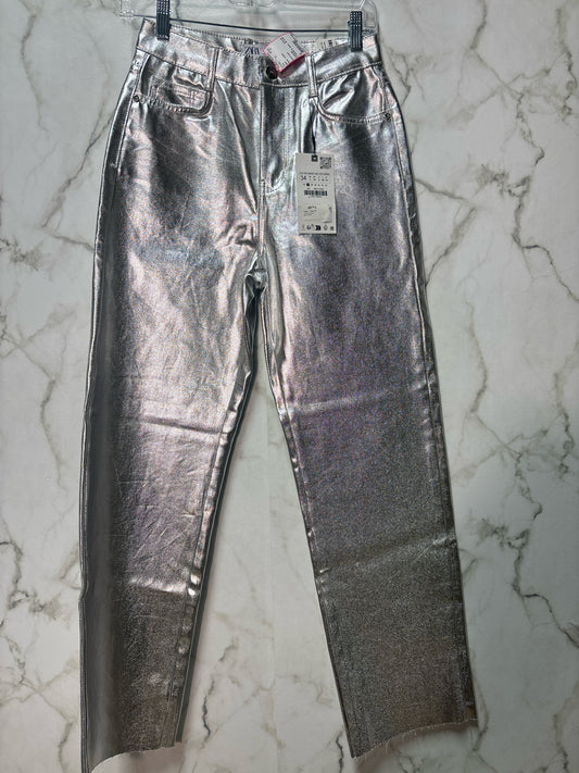 Size 2 Zara Silver Ladies Pants
