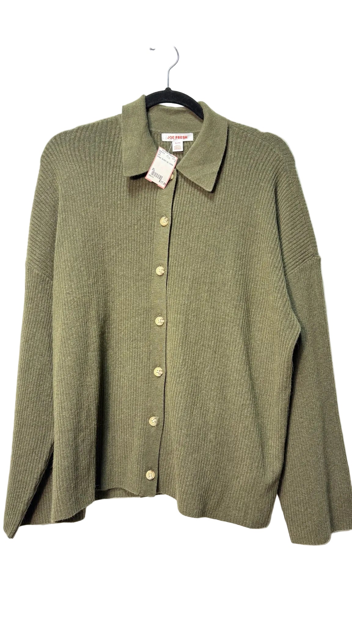 Size XL Joe Green Button Up Ladies Top