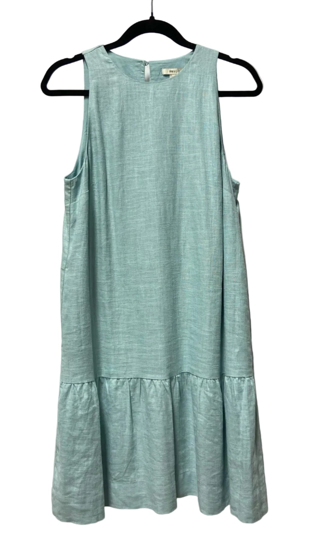 Size M RW & CO Blue Linen Ladies Dress