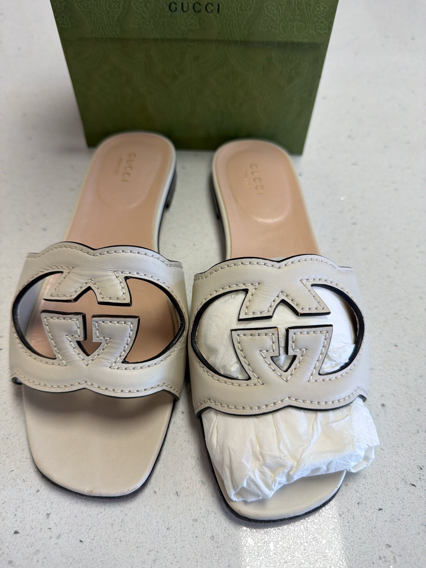 Gucci Cream Ladies Footwear/Ladies