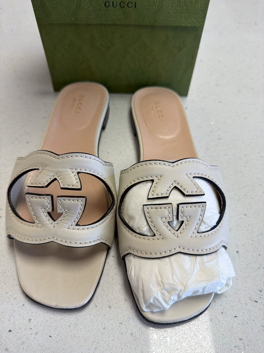 Gucci Cream Ladies Footwear/Ladies