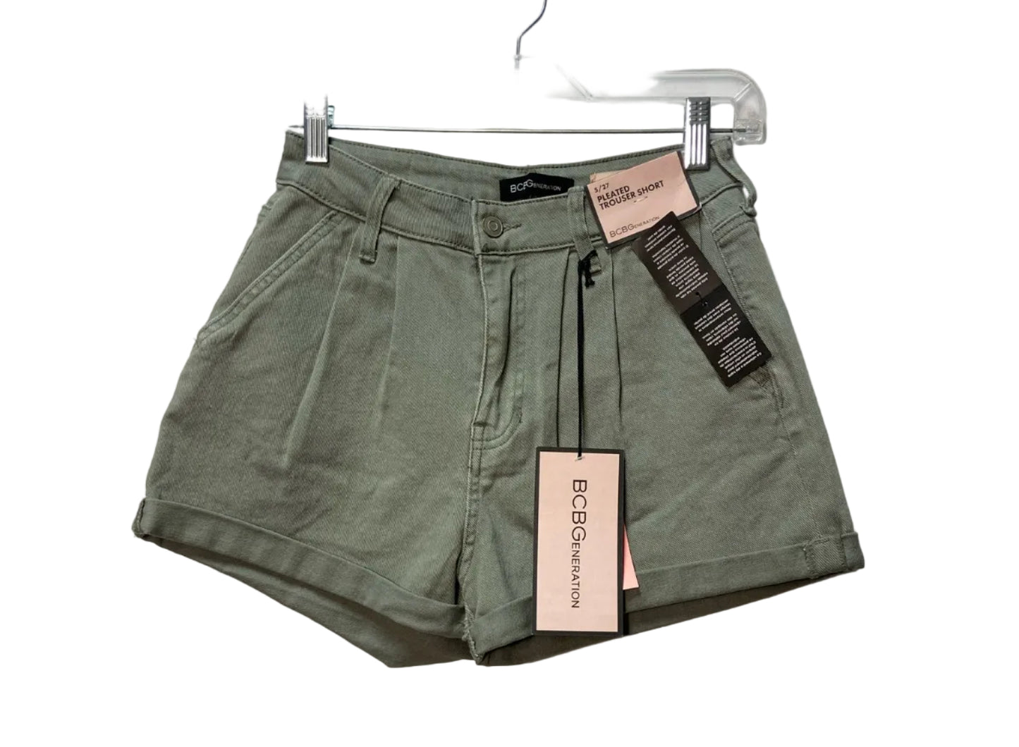 Size 5 BCBG Green Brand New Denim Ladies Shorts