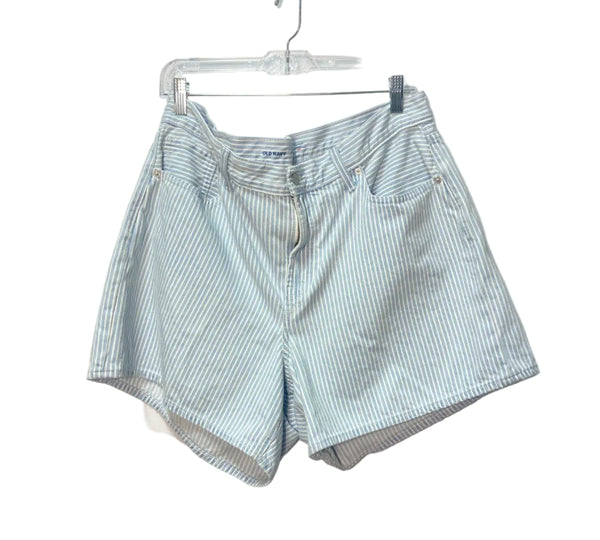 Size 14 American Eagle White Denim Stripe Ladies Shorts