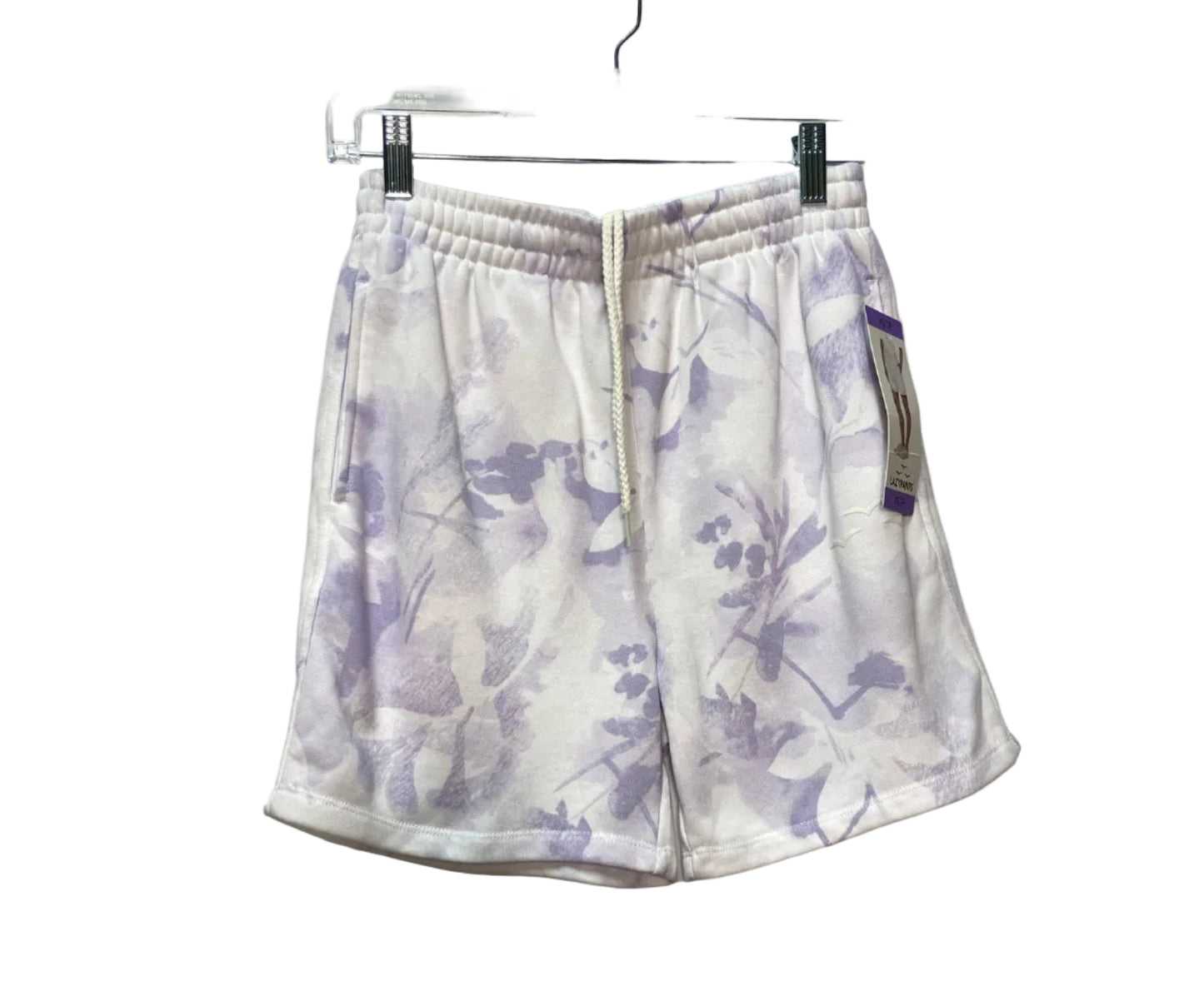 Size XS Lazypants White Purple Ladies Shorts