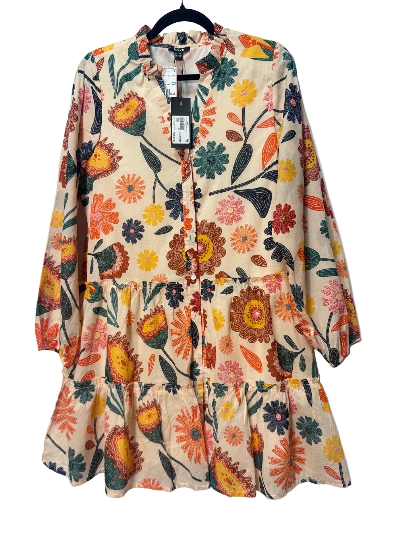 Size XS Mexx Beige Multi Floral Ladies Dress