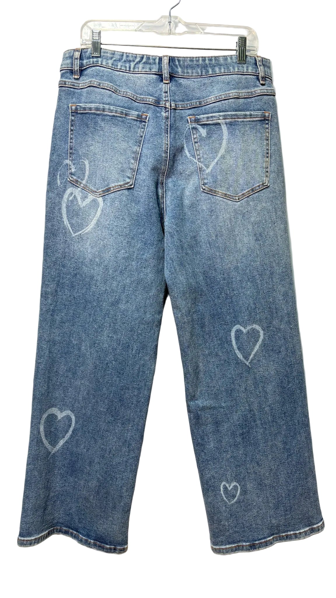 Size 14 Tribal Blue Denim Hearts Ladies Jeans