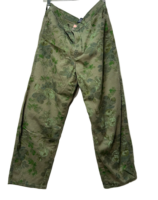 Size 12 Gap Green Floral Ladies Pants