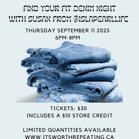 Find your Fit Denim Night- September 11th 2025 6pm-8pm
