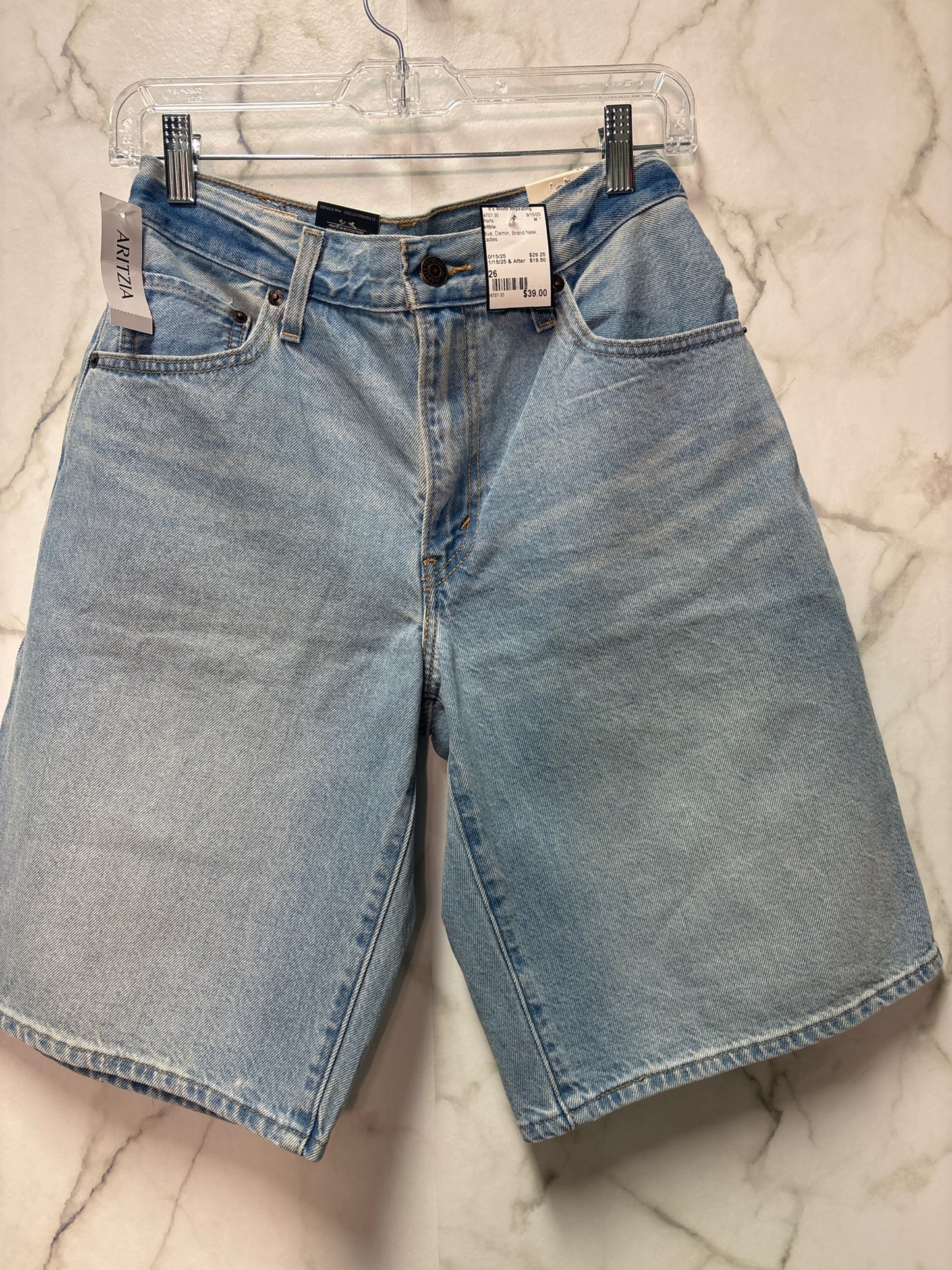 Size 26 Aritzia Blue Demin Brand New Ladies Shorts