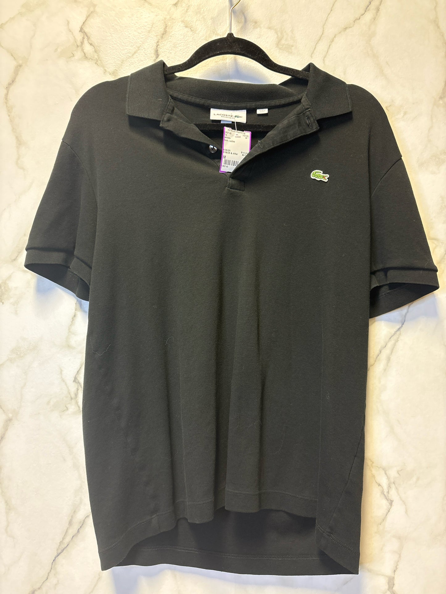 Size M Lacoste Black Ladies Top